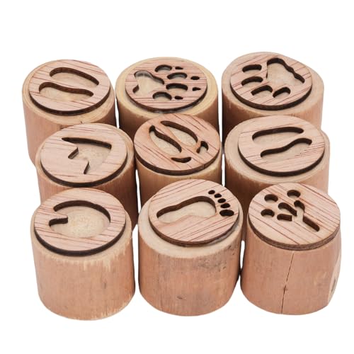 NOENNULL 9pcs Kleine Runde Holzstempel Set, Holztiere Stempel Tiermuster Stempel Sandale Multifunktionale Dekorative Tiere Druckstempel für Sammelalbum NOENNULL 9pcs Kleine Runde Holzstempel Set, Holztiere Stempel Tiermuster Stempel Sandale Multifunktionale Dekorative Tiere Druckstempel für Sammelalbum von NOENNULL