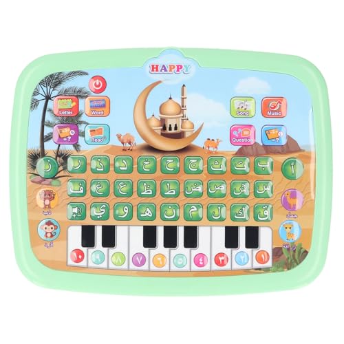 NOENNULL Arabische Lesemaschine für Kinder, intelligentes Lernspielzeug, 28 Alphabetwörter, 10 Zahlen, elektronisches Buch zum arabischen Lernen (grün) von NOENNULL
