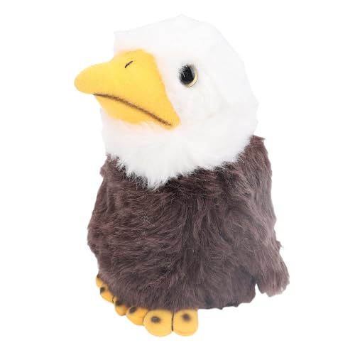 NOENNULL Bald Eagle Plüschspielzeug - 17 cm Lebensechtig Gefülltes Tier, Weicher und Niedlicher Adlerplüsch für Kinder und Erwachsene - Realistisches Vogelspielzeug von NOENNULL