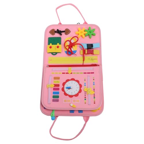 NOENNULL Board für Kleinkinder Toys Fishard Activity Board Entwickeln Feine Motorische Fähigkeiten Bildungsaktivität Sensorisches Board Vorschullernspielzeugaktivität Sensorisches (Rosa) von NOENNULL