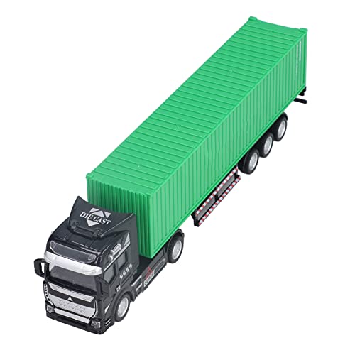NOENNULL Container-LKW-Modell 1:48, lebendig, exquisit, schönes dekoratives Spielzeug-Ornament seit über 3 Jahren (Grün) von NOENNULL