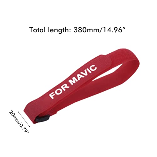NOENNULL Drohnenpropellerstabilisatoren, 4pcs -Wache mit Verschluss, Einstellbares Riemen für Mini 3 Pro, Schwarzes Rotes Nylonmaterial (1 Paar rot +1 Schwarzpaare) von NOENNULL