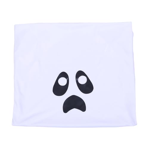 NOENNULL Ghost Kostüm Weißer Nylon Horror Spooky Ghost Poncho für Urlaub Cosplay Party Performance (L) von NOENNULL