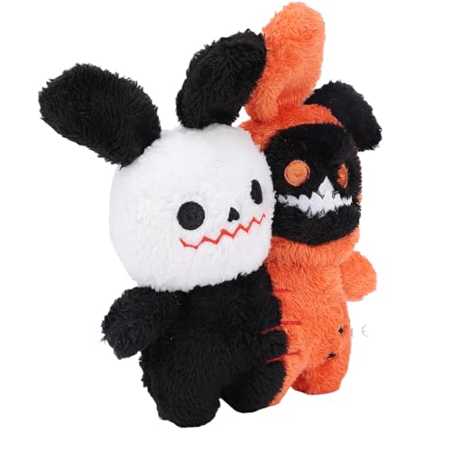 NOENNULL Gothic Bunny Plush Toy - Süßes Gruseliges Ghost -Kaninchen -Stofftier, Gruselige Cartoon -Wohnkultur für Halloween, Weihnachten, für Kinder und Erwachsene von NOENNULL