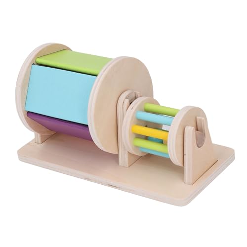 NOENNULL Hölzerne Rolling Drum Toy - Buntes Sensorisches Lernspielzeug für Babys und Kleinkinder, Montessori Educational Music Drum mit Form Sorter & Color Cognition NOENNULL Hölzerne Rolling Drum Toy - Buntes Sensorisches Lernspielzeug für Babys und Kleinkinder, Montessori Educational Music Drum mit Form Sorter & Color Cognition von NOENNULL
