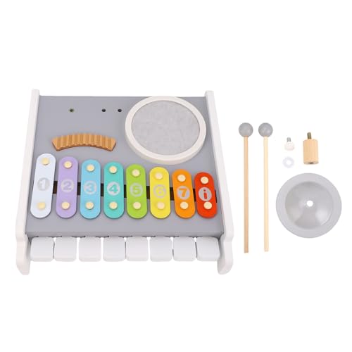 NOENNULL Hölzernes Percussion Musical Toy für Kleinkinder, Bildungsbabyinstrument mit Hammer für Handaugenkoordination von NOENNULL
