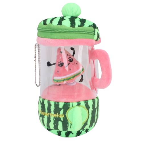 NOENNULL Juicer Plüschschlüsselkette für Taschen, Niedliche Rotierende Gefüllte Spielzeuganhänger, Weich (Wassermelone) von NOENNULL