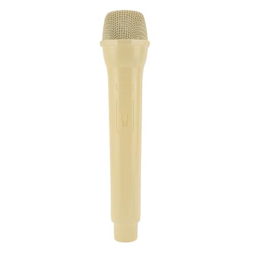 NOENNULL Mikrofon -Requisite für, Gefälschtes Mikrofonspielzeug, Tragbarer Simuliertes Handheld -MIC -Prop Plastik Fake Microfonspielzeug -Mikrofon Zum Singen für Sprachpraxis Cosplay (Gelb) von NOENNULL