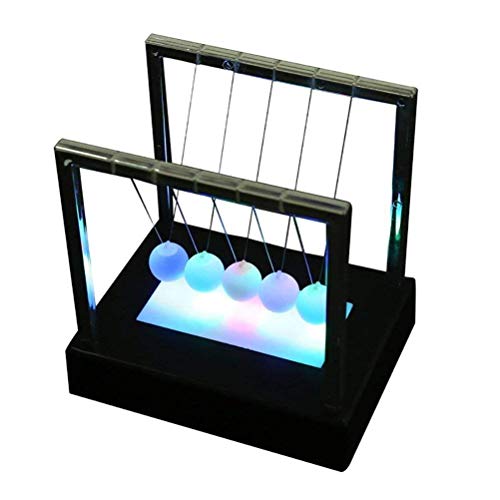 NOENNULL Newtons Schaukelball, LED-Licht, Newtons, Wissenschaft, Kinderspielzeug, Balance-Bälle, Schreibtischspielzeug, Heim- und Bürodekoration (1) von NOENNULL