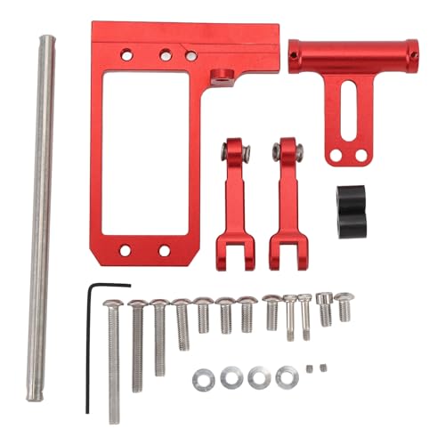 NOENNULL RC Servo-Halterung 1/10 mit hydraulischem Lenkungskit für Raupenauto VP F10 RC, Bastelteile, Rot von NOENNULL