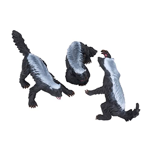 NOENNULL Ratel-Tierfiguren, Plastikspielzeugmodellset von 3 Stilen Im Alter von 4 Bis 6 Jahren, Hoch Simuliert, Feine Textur, Sicher mit Bildungsquellen, Sammlungen und Zubehör von NOENNULL