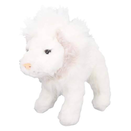 NOENNULL Realistisch Gefülltes Tierplüschspielzeug - Weicher und süß Stehendes Plushie für Kinder, Lebensechter Tierzimmerdekor für und Mädchen, Kuscheliges für Kinder (Weiß) von NOENNULL
