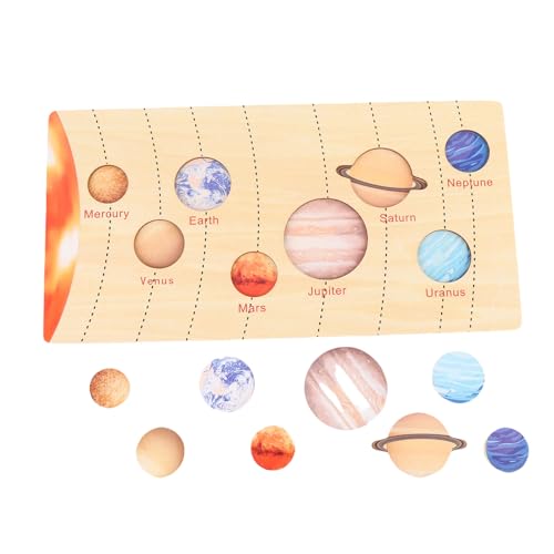 NOENNULL Solarsystemmodell Board - Pädagogische Bewegliche Planeten Spielzeug mit Rotierenden Umlaufbahnen, Vorschullernaktivitäten für Kinder von NOENNULL