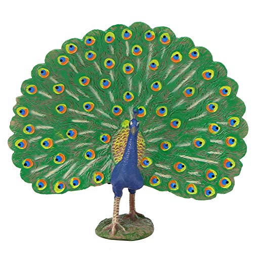 Pfauen-Spielzeugfigur, Pfauenmodell, Hochsimuliertes Wildtiermodell Heimbüro-Dekoration, Ornament, Kinderspielzeug (M-1434 Pfau) von NOENNULL