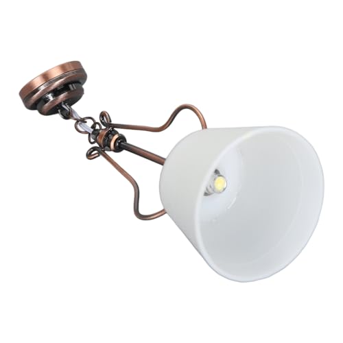 Puppenhaus Licht 1:12 Metall Puppenhaus Deckenleuchte Vintage Deko Lampe Deckenlicht Foto Requisiten Weiß Lampenschirm Puppenhaus Licht 1:12 Metall Puppenhaus Deckenleuchte Vintage Deko Lampe Deckenlicht Foto Requisiten Weiß Lampenschirm von NOENNULL