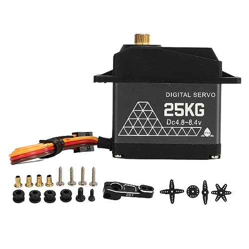 RC Digital Servo 25 Kg DC 4,8‑8,4V Kugellager Wasserdichte Digital Lenkservo für 1/10 1/12 RC Auto RC Roboter von NOENNULL