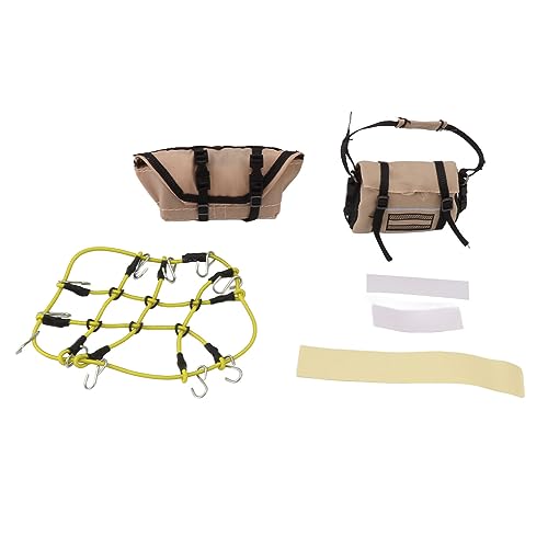 RC Raupen Zubehör Auto Dachdekoration Gepäcknetz Gepäcktasche für RC 1/24 SCX24 (Gelb) von NOENNULL