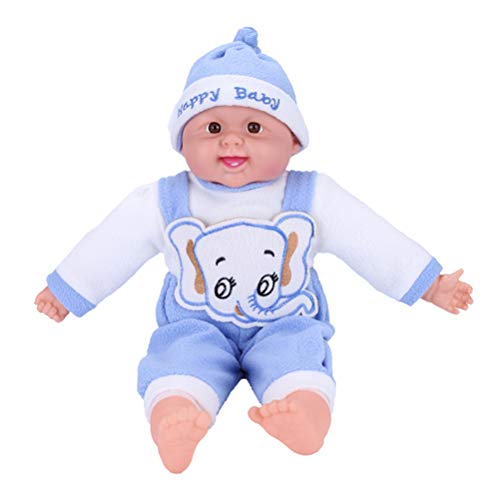 Realistische Babypuppe, 50 cm, realistische Neugeborenenpuppe, niedliche Babypuppe, niedliches Spielzeug für Kinder, pädagogisch zum Spielen (D) von NOENNULL