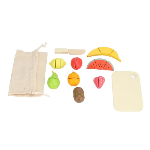 Spielzeug Zum Spielen von Lebensmitteln aus Holz für mit Aufbewahrungstasche für Schneidebrett, Spielzeug Zum Schneiden von Obst in der Küche für Kleinkinder, Rollen Sie Gemüse Spielzeug Zum Spielen von Lebensmitteln aus Holz für mit Aufbewahrungstasche für Schneidebrett, Spielzeug Zum Schneiden von Obst in der Küche für Kleinkinder, Rollen Sie Gemüse von NOENNULL