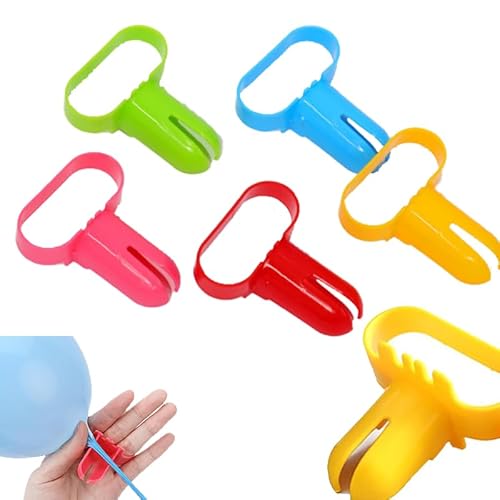 9 Stück Ballonverschlüsse, Schneller Knoter, Clips und Werkzeug zum Binden - Bunte Zubehör für Party und Hochzeitsdeko von NOLACE