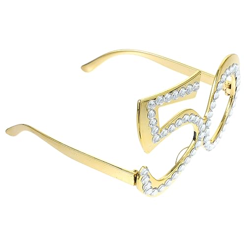 NOLITOY 1 Paar Geburtstagsbrillen Fotokabinen-Requisite 50 Geburtstagsparty-Zubehör Brillen Gläser Für Geburtstagsdekoration Geburtstags-Sonnenbrillen 50 Neuheit-Sonnenbrillen NOLITOY 1 Paar Geburtstagsbrillen Fotokabinen-Requisite 50 Geburtstagsparty-Zubehör Brillen Gläser Für Geburtstagsdekoration Geburtstags-Sonnenbrillen 50 Neuheit-Sonnenbrillen von NOLITOY