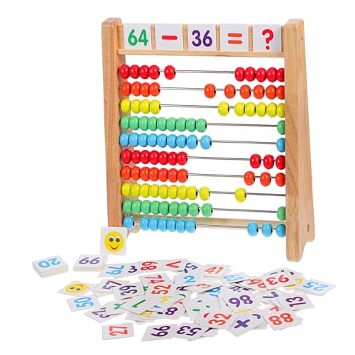 NOLITOY 1 Satz Bead Abacus Lernspielzeug für Holzrahmen mit Zahlenkarten Mathehilfe für Vorschulkinder Zählspielzeug Rechenfähigkeiten und Mathematischem Verständnis NOLITOY 1 Satz Bead Abacus Lernspielzeug für Holzrahmen mit Zahlenkarten Mathehilfe für Vorschulkinder Zählspielzeug Rechenfähigkeiten und Mathematischem Verständnis von NOLITOY