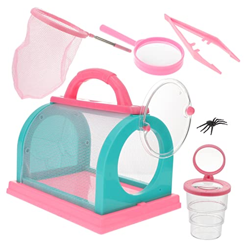 NOLITOY 1 Satz Explorations-Catcher-kit Käfig Outdoor-erkundungsfänger -Insekten-Explorer-kit Kinderfangnetz Explorationsfänger Mit Pinzette Outdoor-Explorer-fänger Rosa Stoff von NOLITOY