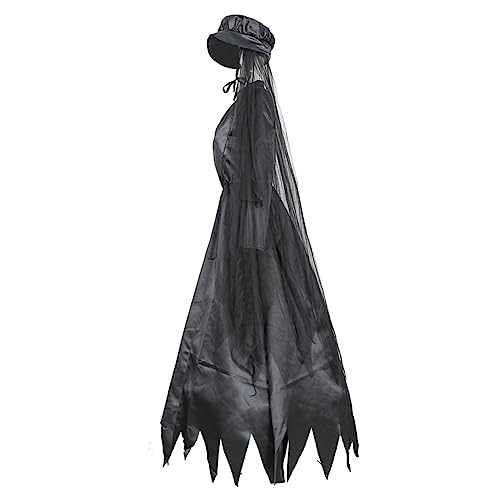 NOLITOY 1 Satz Halloween-Kleid Braut-Outfits Vampirprinzessin Kostüm Viktorianisches Vampirkleid Kleid schwarz Performance-Kostüm Maskerade Kleidung Cosplay Frauenkleidung Polyester von NOLITOY