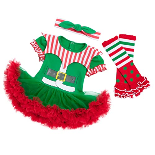 NOLITOY 1 Satz Kleid Requisiten für die Babyfotografie im Urlaub Baby-Weihnachtstuch Baby-Weihnachtsoutfit Weihnachtsbedarf Weihnachtsparty-Kostüm Weihnachten einstellen Clown-Anzug Kleine von NOLITOY