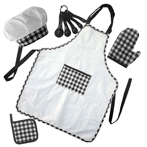 NOLITOY 1 Satz Kochschürze kocht kinderkochmütze kochhandschuhe Kinderschürzen Kinderküchenzubehör Kleinkindschürze und Kochmütze Backkits Baumwolle Black NOLITOY 1 Satz Kochschürze kocht kinderkochmütze kochhandschuhe Kinderschürzen Kinderküchenzubehör Kleinkindschürze und Kochmütze Backkits Baumwolle Black von NOLITOY