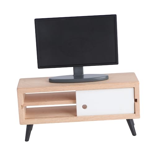 NOLITOY 1 Satz Mini Fernseher für Puppenhaus Teiliges Zubehör Schwarzer Tv Tv Schrank Realistische Miniaturmöbel für Rollenspiele und Kreative Dekoration NOLITOY 1 Satz Mini Fernseher für Puppenhaus Teiliges Zubehör Schwarzer Tv Tv Schrank Realistische Miniaturmöbel für Rollenspiele und Kreative Dekoration von NOLITOY