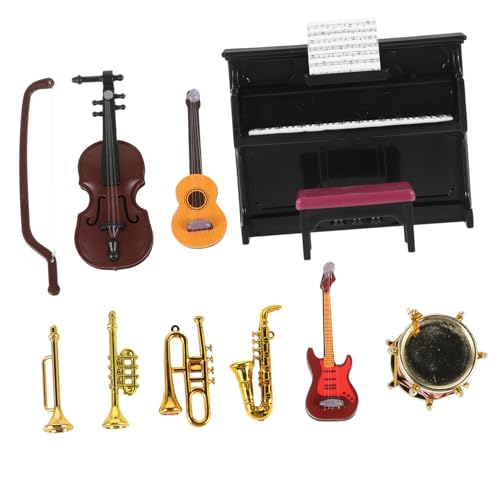 NOLITOY 1 Satz Mini-Musikinstrumentenmodell Violine Puppenhaus-Musikinstrumente Dekorationen für Musikinstrumente Puppenzubehör Miniaturinstrument Plastik von NOLITOY