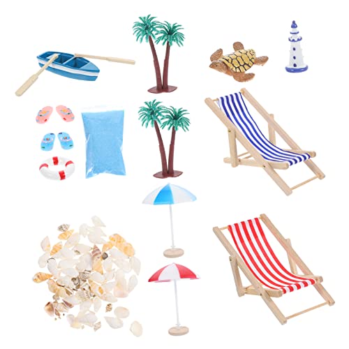 NOLITOY 1 Satz Puppenhaus-Outdoor-Accessoires Küstendekor Muscheln Miniaturverzierung im Strandstil klein Artikel Party Miniatur-Dekoration im Strandstil Miniatur-Stranddekoration Plastik von NOLITOY