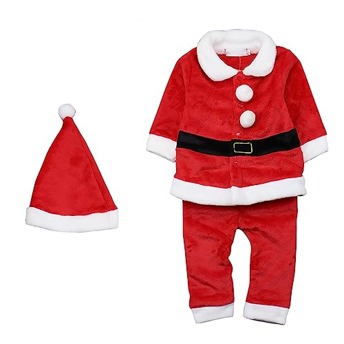 NOLITOY 1 Satz Weihnachtskleidung für kinder Kinderkleidung Weihnachtsmann-Kostüm Weihnachtsmann Anzug für Kleinkinder Kinder Santa Cosplay Kostüm Baby-Weihnachtsoutfit Babykleidung Hose von NOLITOY