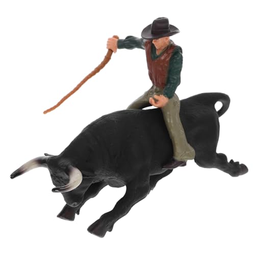 NOLITOY 1 Satz Western Cowboy Stier Modell Simuliertes für Dekorative Figuren für Kreatives Rollenspiel Tischdeko und Wohnaccessoire von NOLITOY