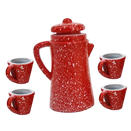 NOLITOY 1 Set Mini Teeservice Teetasse Mini Miniatur Teetasse Simulation Und Tasse Feenhaus Zubehör Möbelmodell Feenhaus Ornament Mini Tassen Teekannen Modell von NOLITOY
