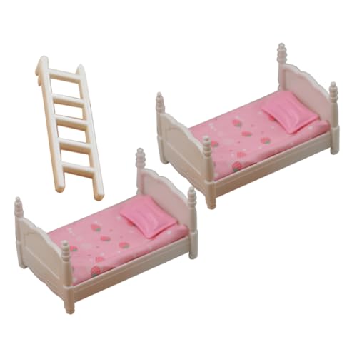 NOLITOY 1 Set Puppenhaus Mini Etagenbett Requisite Lebensspielszene Modell Mini Puppenhausdekor Mini Etagenbettdekor Mini Bettmodell Puppenhausmöbel Puppenhaus Doppelbetten Aus von NOLITOY