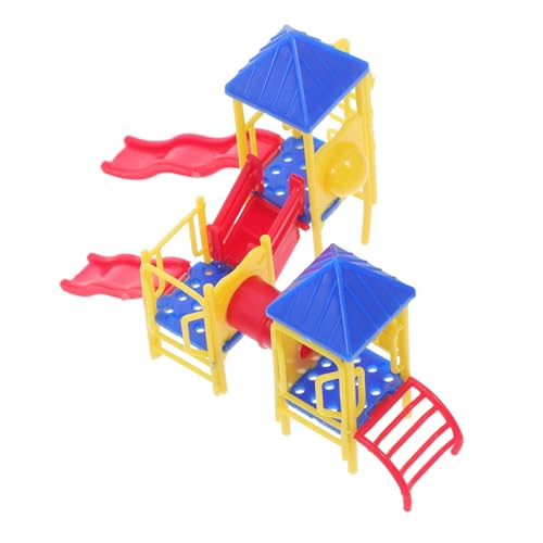 NOLITOY 1 Set Rutschenmodell Mini Spielplatzdekor Miniatur Spielplatzdekortisch Kleines Miniatur Spielplatzzubehör Miniatur Spielplatzmodelle Kleinkinder Zufällige Farbe von NOLITOY