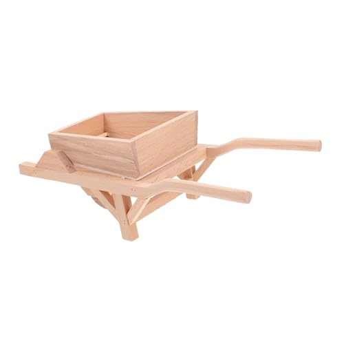 NOLITOY 1 Stück Accessoires Für Die Gartendekoration Spielzeugschubkarre Mini-schubkarre Zubehör Für Mikrolandschaften DIY-mikrolandschaftsornamente Mikrolandschafts-Farm-Tool Hölzern von NOLITOY