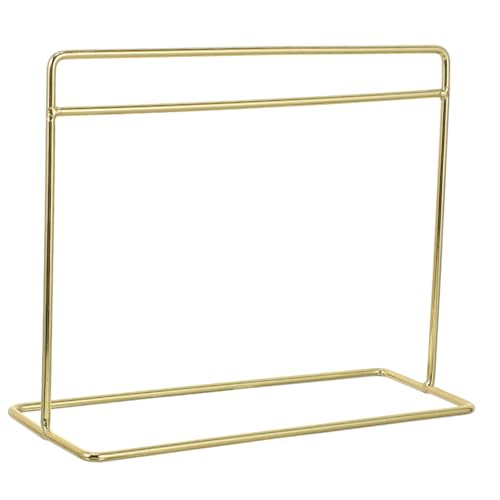 NOLITOY 1 Stück Puppenhaus Mini -Kleidung Rack Miniatur hängend Puppe Steht Puppenhauslieferungen Kleiderschiene Puppenhausdekor Dekoration Puppenhaus Möbelzubehör Puppenregal Eisen Golden von NOLITOY