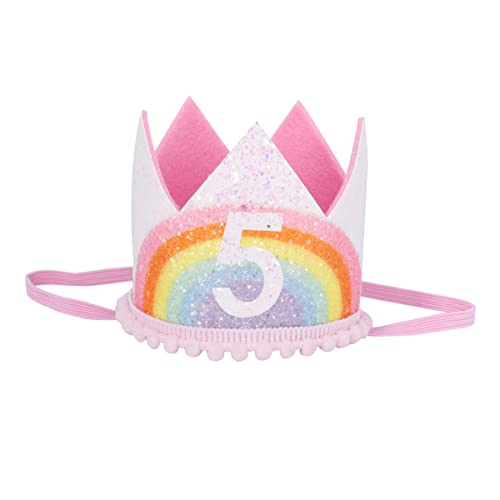NOLITOY 1 Stück Regenbogenkronhaarband Hüte 1/2 Geburtstagskrone Kronenmädchen Zum 1. Geburtstag Haarschmuck Für Babys Geburtstagsmützen Für Mädchen Hut 5. Babygeburtstag Stoff NOLITOY 1 Stück Regenbogenkronhaarband Hüte 1/2 Geburtstagskrone Kronenmädchen Zum 1. Geburtstag Haarschmuck Für Babys Geburtstagsmützen Für Mädchen Hut 5. Babygeburtstag Stoff von NOLITOY