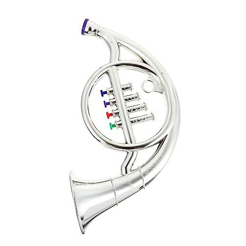 NOLITOY 1 Stück Vierfarbhornmodell Waldhorn Französisch Musikspielzeug Musikhorn Hornspielzeug Kind Musical Spielzeughupe Spielzeugmusikhörner Horn Überzug Silber von NOLITOY