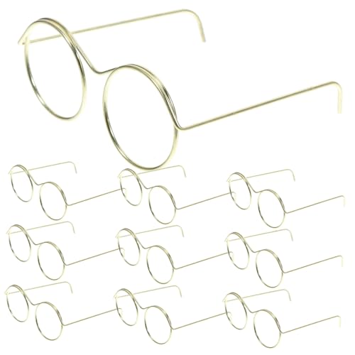 NOLITOY 10 Stück Mini-Brillenspielzeug Gläser Puppenhauszubehör Miniaturbrille Puppenbrille kinderbrille doll Accessories Puppe Mini Miniaturen zum Basteln Stahl Golden NOLITOY 10 Stück Mini-Brillenspielzeug Gläser Puppenhauszubehör Miniaturbrille Puppenbrille kinderbrille doll Accessories Puppe Mini Miniaturen zum Basteln Stahl Golden von NOLITOY