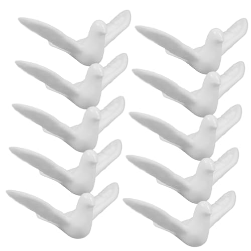 NOLITOY 10 Stück Mini Weißer Tauben Deko Figuren Kunstmodell Pigeon für Puppenhaus Micro Landschaften DIY Dekoration Lebensechte Vögel aus Sicherem Material NOLITOY 10 Stück Mini Weißer Tauben Deko Figuren Kunstmodell Pigeon für Puppenhaus Micro Landschaften DIY Dekoration Lebensechte Vögel aus Sicherem Material von NOLITOY