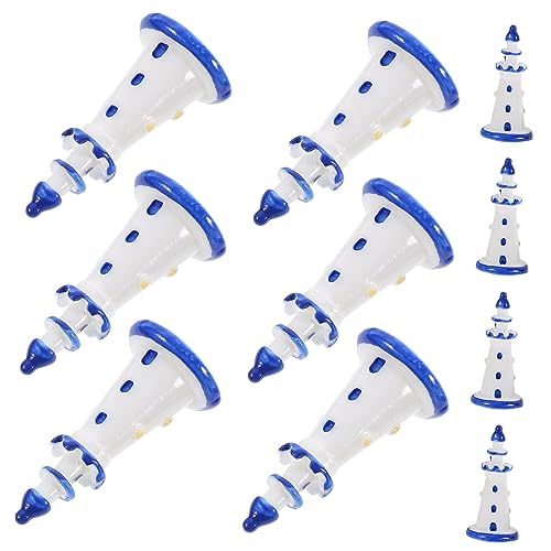 NOLITOY 10 Stück Mini -leuchtturmmodell Puppe Leuchtturm-bausatz Landschaft Leuchtfeuer Ozeandekor Mini-Leuchtturm Zubehör Klein Nautische Miniaturen Zum Basteln Blau Harz NOLITOY 10 Stück Mini -leuchtturmmodell Puppe Leuchtturm-bausatz Landschaft Leuchtfeuer Ozeandekor Mini-Leuchtturm Zubehör Klein Nautische Miniaturen Zum Basteln Blau Harz von NOLITOY