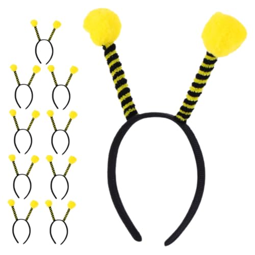 NOLITOY 10 Stück Teiliges Bienen antennen haarreif Tier pompons Leichter Langlebiger Kopfschmuck für Damen und Mädchen Bequemer Sitz für Halloween Karneval und Partys NOLITOY 10 Stück Teiliges Bienen antennen haarreif Tier pompons Leichter Langlebiger Kopfschmuck für Damen und Mädchen Bequemer Sitz für Halloween Karneval und Partys von NOLITOY