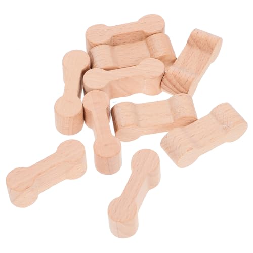 NOLITOY 10 Stück Teiliges Holz Eisenbahn verbindungsset Hundeknochenform Stabile Schienenverbinder Kreatives Modellspielzeug für Handwerksförderung und Fantasievolles von NOLITOY
