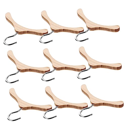 NOLITOY 10 Stück Teiliges Holz Kleiderbügel für Puppenhaus Puppenkleiderbügel aus Natürlichem Holz Puppenzubehör zur Ordentlichen Aufbewahrung von Puppenkleidung NOLITOY 10 Stück Teiliges Holz Kleiderbügel für Puppenhaus Puppenkleiderbügel aus Natürlichem Holz Puppenzubehör zur Ordentlichen Aufbewahrung von Puppenkleidung von NOLITOY
