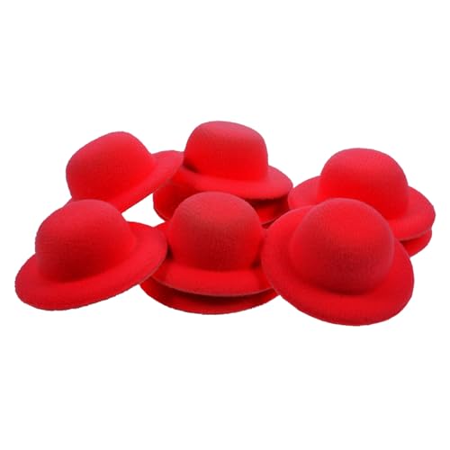 NOLITOY 10 Stück Teiliges Mini Bastelstrohhüte aus Eva und Lint Farbig Vielseitig für Puppen DIY Dekoration Foto Requisiten und Spielzeugzubehör von NOLITOY
