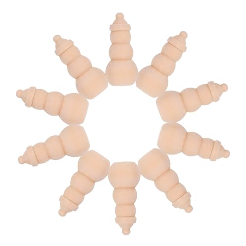 NOLITOY 10 Stück Teiliges Mini Holz Schneemann Puppen Unlackiert Holzfiguren für DIY Malspielzeug Graffiti Zeichentool Weihnachtsdeko Handgefertigt Sicher Glatt NOLITOY 10 Stück Teiliges Mini Holz Schneemann Puppen Unlackiert Holzfiguren für DIY Malspielzeug Graffiti Zeichentool Weihnachtsdeko Handgefertigt Sicher Glatt von NOLITOY